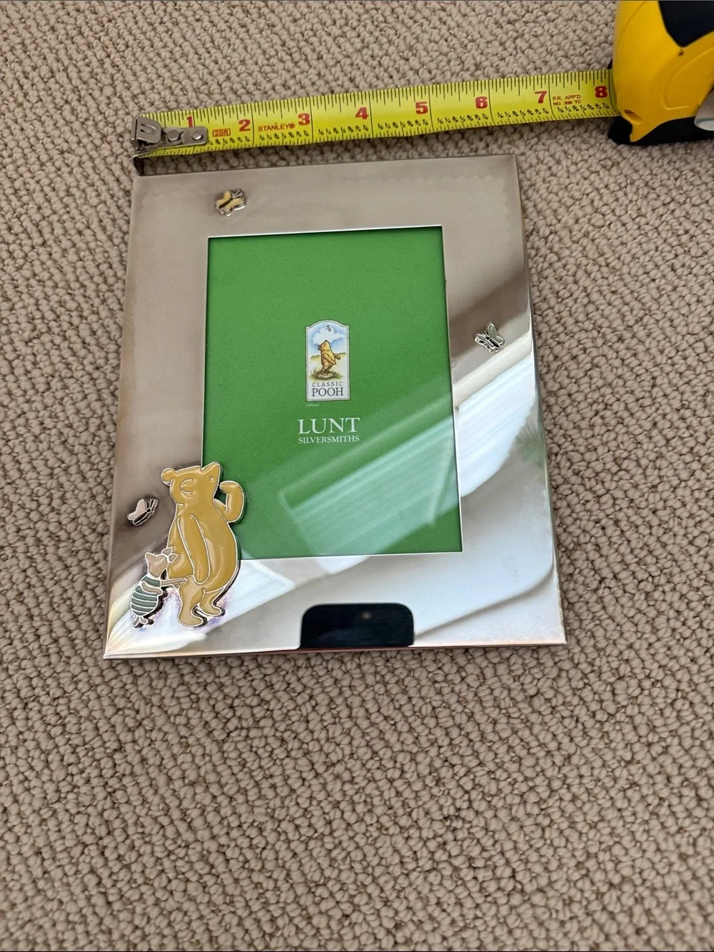 Vintage Lunt Winnie the Pooh Silver Picture Frame -